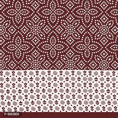 UniqChoice Bedsheet | 100% Cotton | Jaipuri Printed | Single bedsheet with 1 Pillow Cover | 150 x 220 cm | Maroon-thumb3