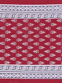 UniqChoice Maroon Color Rajasthani Traditional Printed 120 TC 100% Cotton Double Bedsheet with 2 Pillow Cover,Sccore_303-thumb1