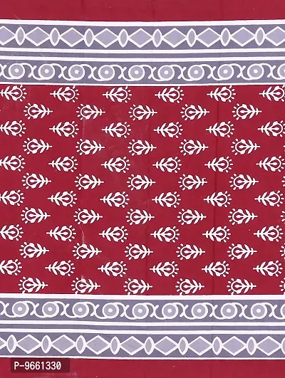 UniqChoice Maroon Color Rajasthani Traditional Printed 120 TC 100% Cotton Double Bedsheet with 2 Pillow Cover,Sccore_303-thumb2