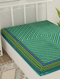 UniqChoice 100% Cotton Bedsheet| Rajasthani Printed Single Bedsheet| Bedsheet for Single Bed| Green Colour-thumb2