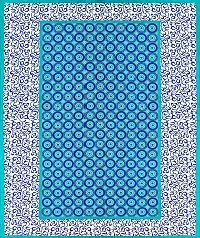 UniqChoice Turquoise Color Rajasthani Traditional Printed 120 TC 100% Cotton Double Bedsheet with 2 Pillow Cover,UCBD105-thumb4