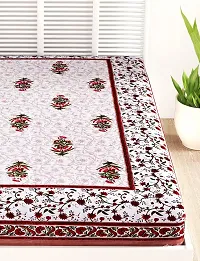 UniqChoice 100% Cotton| Jaipuri Traditional Printed| Single Bedsheet| bedsheet for Single Bed|Beige Colour-thumb3