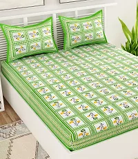 Comfortable Cotton Printed Double Bedsheet with Two Pillow Covers-thumb2