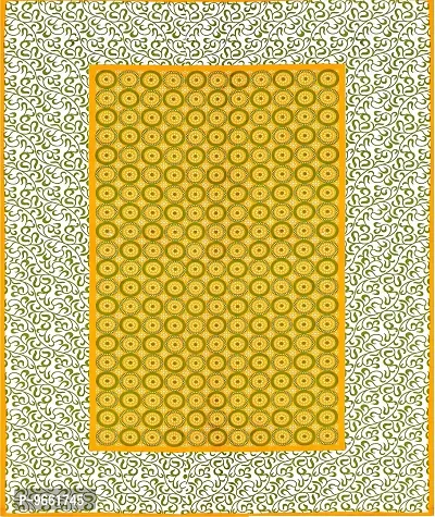 UniqChoice Rajasthani Traditional Printed 120 TC| 100% Cotton| Double Bedsheet| Bedsheet with 2 Pillow Cover| Yellow-thumb5