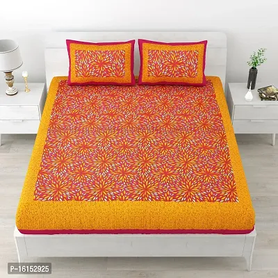 Trendy Cotton Printed Double 1 Bedsheet with 2 Pillow Cover