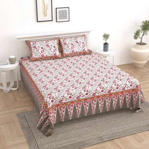 Printed Cotton Flat Double Bedsheet