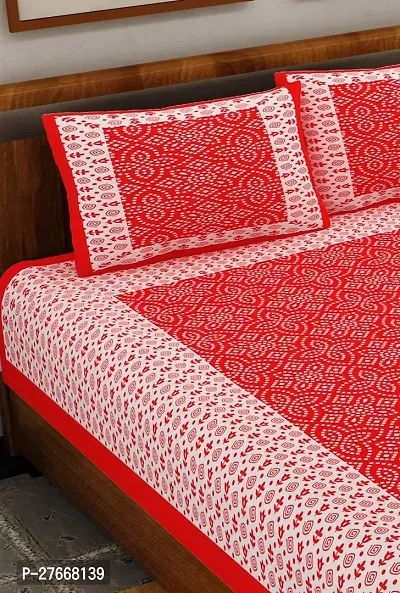 Comfortable Cotton Printed Double Bedsheet with Two Pillow Covers-thumb3