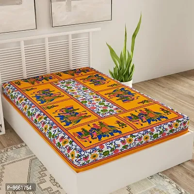 Bombay Spreads Cotton Elegant Design Sheet Without Pillow Cover (Multicolour, Single Bed)