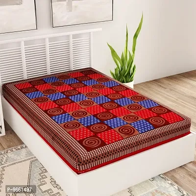 Bombay Spreads Jaipuri Elegant Design Cotton Single Bed Sheet (150 X 228 cm, Multicolour)-thumb2