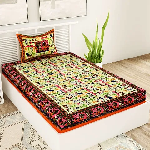 Jaipuri Print super Quality Cotton Single Size Bedsheets