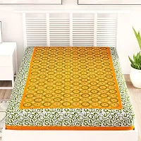 Bombay Spreads Cotton 144 TC Bedsheet (Yellow_Single)-thumb3