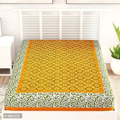 Bombay Spreads Cotton 144 TC Bedsheet (Yellow_Single)-thumb4