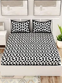 UniqChoice 120 TC Cotton Double Bedsheet with 2 Pillow Cover-thumb1