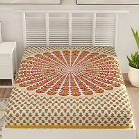 Bombay Spreads Cotton 144 TC Bedsheet (Beige_Twin)-thumb1