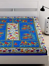 Bombay Spreads Multi Color 100% Pure Cotton Single Bed Sheet Without Pillow Cover Elegant Design for Bedding or Decoratuve (Jaipuri Bed Spreads)-thumb1