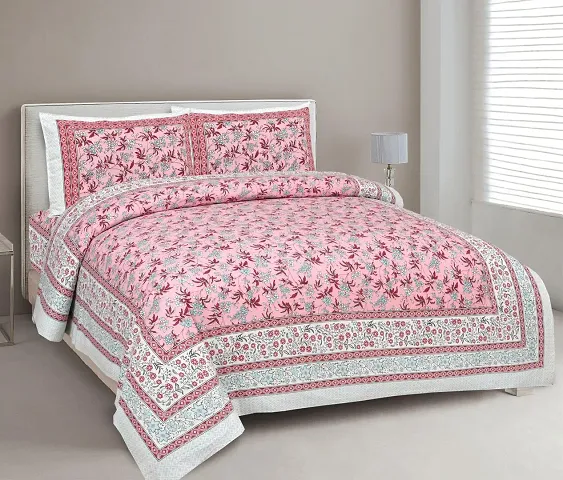 180 TC Floral Printed King Size Bedsheets