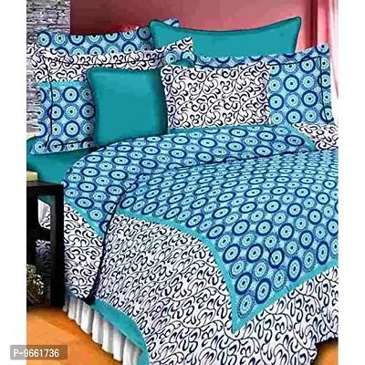 UniqChoice Double Bedsheet 100% Pure Cotton Jaipuri & Rajasthani Traditional Bed Sheet with 2 Pillow Cover (Traditional Bedsheet by My UniqChoice)-thumb0