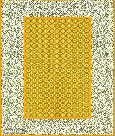 UniqChoice Yellow Color Rajasthani Traditional Printed 120 TC 100% Cotton Double Bedsheet with 2 Pillow Cover,UCEBD349-thumb5