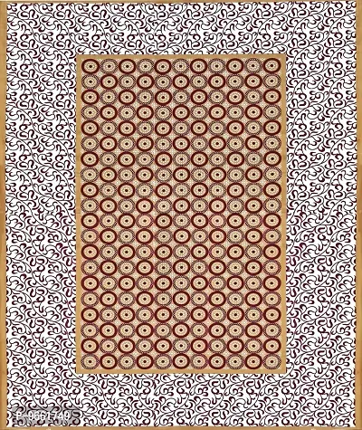 UniqChoice Rajasthani Traditional Print 120 TC 100% Cotton Double Bedsheet with 2 Pillow Cover ,Brown(RTDP201)-thumb5