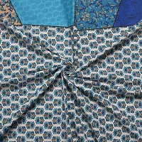 UniqChoice 100% Cotton Blue Color Jaipuri Single bedsheet with 1 Pillow Cover,1+1_Single_65_Blue-thumb4