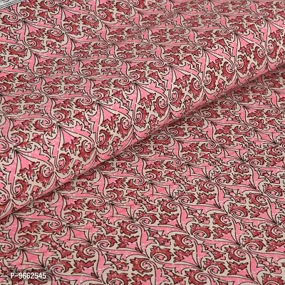 UniqChoice 180 TC Pink Color Floral Printed King Size Bedsheet with 2 Pillow Cover (ELEG-27-Pink)-thumb3