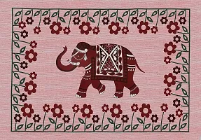 UniqChoice Maroon Color 100% Cotton Jaipuri Traditonal Double BedSheet with 2 Pillow Cover(112_Maroon_89)-thumb4