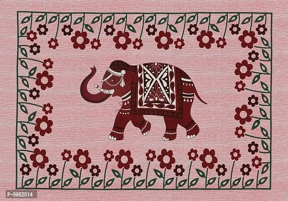 UniqChoice Maroon Color 100% Cotton Jaipuri Traditonal Double BedSheet with 2 Pillow Cover(112_Maroon_89)-thumb5