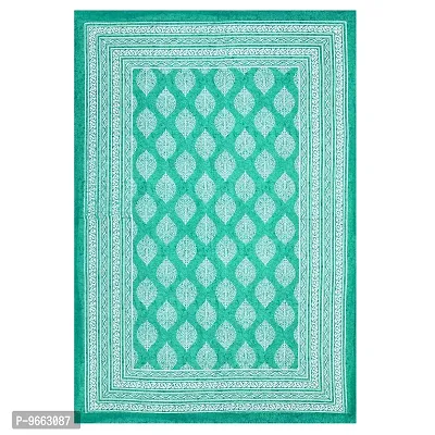 UniqChoice C-Greencolor 100% Cotton Jaipuri Printed Single bedsheet with 1 Pillow Cover 150 x 220 cm(1+1_Single_76_C-Green_89)-thumb4