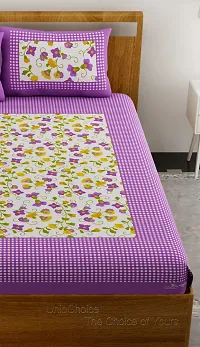 Comfortable Cotton Printed Double Bedsheet with Two Pillow Covers-thumb3