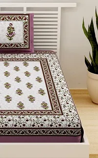 UniqChoice 100% Cotton Jaipuri & Rajasthani Traditional Single Bed Sheet with 1 Pillow Cover-thumb3