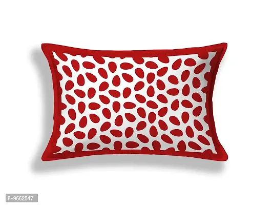 UniqChoice 100% Cotton Red Color Polkadots Printed[ Single bedsheet with 1 Pillow Cover,1+1_Single_Polkadots_Red-thumb5