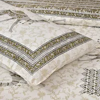 Stylish Fancy Cotton Printed King Size Bedsheet With 2 Pillow Covers-thumb3