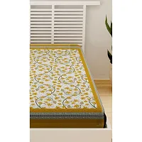 UniqChoice100% Cotton Color Jaipuri Single Bedsheet Color Jaipuri Single Bedsheet ,Single_Angurbal_Yellow-thumb3