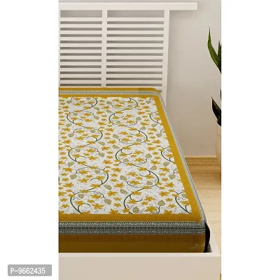 UniqChoice100% Cotton Color Jaipuri Single Bedsheet Color Jaipuri Single Bedsheet ,Single_Angurbal_Yellow-thumb4