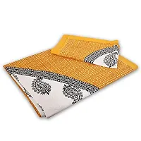 UniqChoice Cotton Classic Print Double Bedsheet with 2 Pillow Cover - Yellow (215 x 240 cm)-thumb3