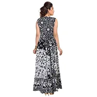 Black Cotton Maxi Ethnic Gowns For Women-thumb1