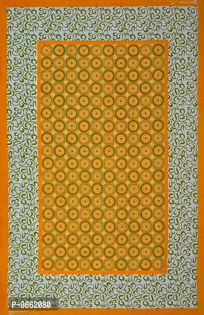 UniqChoice 100% Cotton Yellow Colour Saganari Printed Single Bedsheet.-thumb3