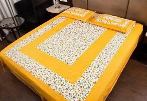 Bombay Spreads Cotton 120 TC Bedsheet (King_Yellow)-thumb2