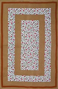UniqChoice Jaipuri Traditional 144 TC Cotton Single Bedsheet - Beige-thumb3