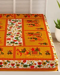 Bombay Spreads Multi Color 100% Pure Cotton Single Bed Sheet Without Pillow Cover Elegant Design for Bedding Or Decoratuve (Jaipuri Bed Spreads)-thumb3