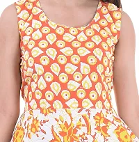 Unique Choice?Women's Fit & Flare Midi Western Round Neck Dress for Women and Girls Beautiful Printed Dress | Piece Summer Dresses | XXL Size Yellow-thumb3