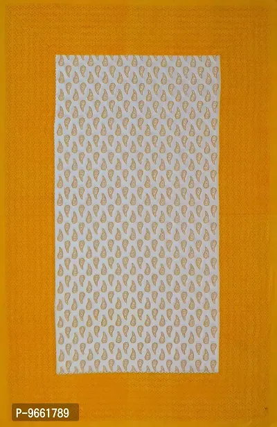 UniqChoice 100% Pure Cotton Jaipuri Traditional Printed Single Bed Sheet-thumb5
