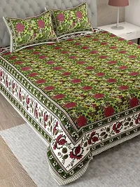 Comfortable Cotton Printed King Size Bedsheet with Two Pillow Covers-thumb2