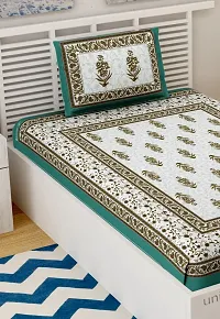 UniqChoice 100% Cotton Jaipuri & Rajasthani Traditional Single Bed Sheet with 1 Pillow Cover-thumb4