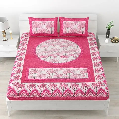 New Arrival Comfortable Cotton Printed Double Bedsheet