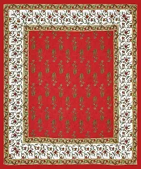 Rangun Bedsheet | Pure Cotton | Jaipuri Traditional Printed | Double Bedsheet with 2 Pillow Cover | Red-thumb1