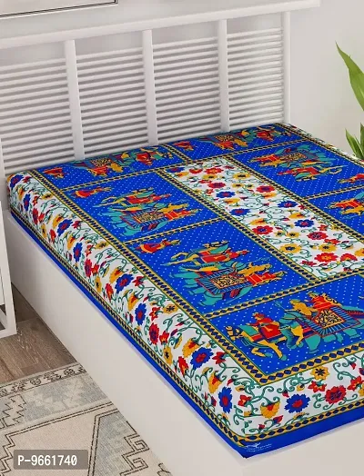 Bombay Spreads Multi Color 100% Pure Cotton Single Bed Sheet Without Pillow Cover Elegant Design for Bedding Or Decoratuve (Jaipuri Bed Spreads)-thumb3