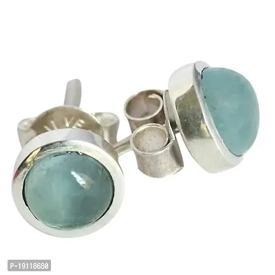 Ravishing Impressions Natural Stone 925 Sterling Silver 8 MM Stud Earrings Jewellery for Girl  Women