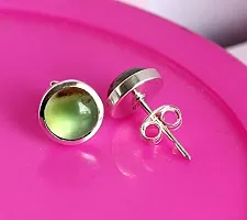 Ravishing Impressions Natural Gemstone 925 Sterling Silver Stud Earrings Jewellery for Girl  Women-thumb1