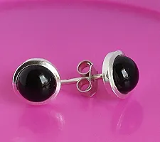 Ravishing Impressions Natural Stone 925 Sterling Silver 8 MM Stud Earrings Jewellery for Girl  Women-thumb1